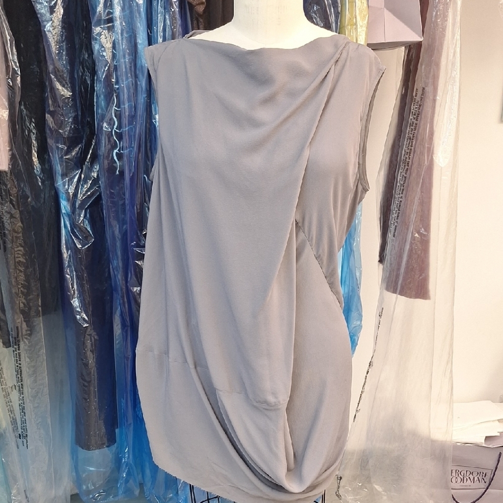 Rick Owens Gray Draped Top